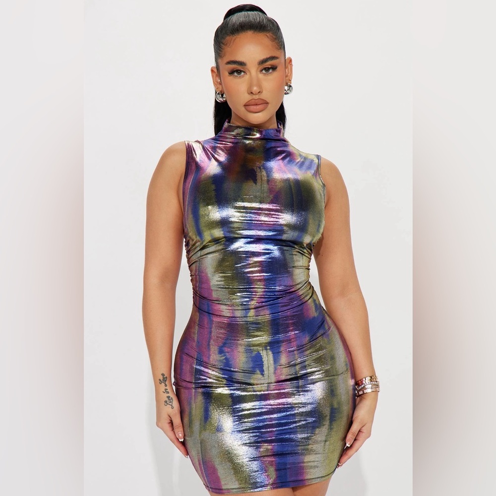 Laurie Sleeveless Mini Dress - Multicolor